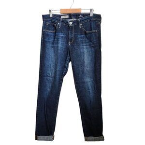 AG Adriano Goldschmied‎ Womens Jeans The Stilt Cigarette Leg Dark Wash Size 29R